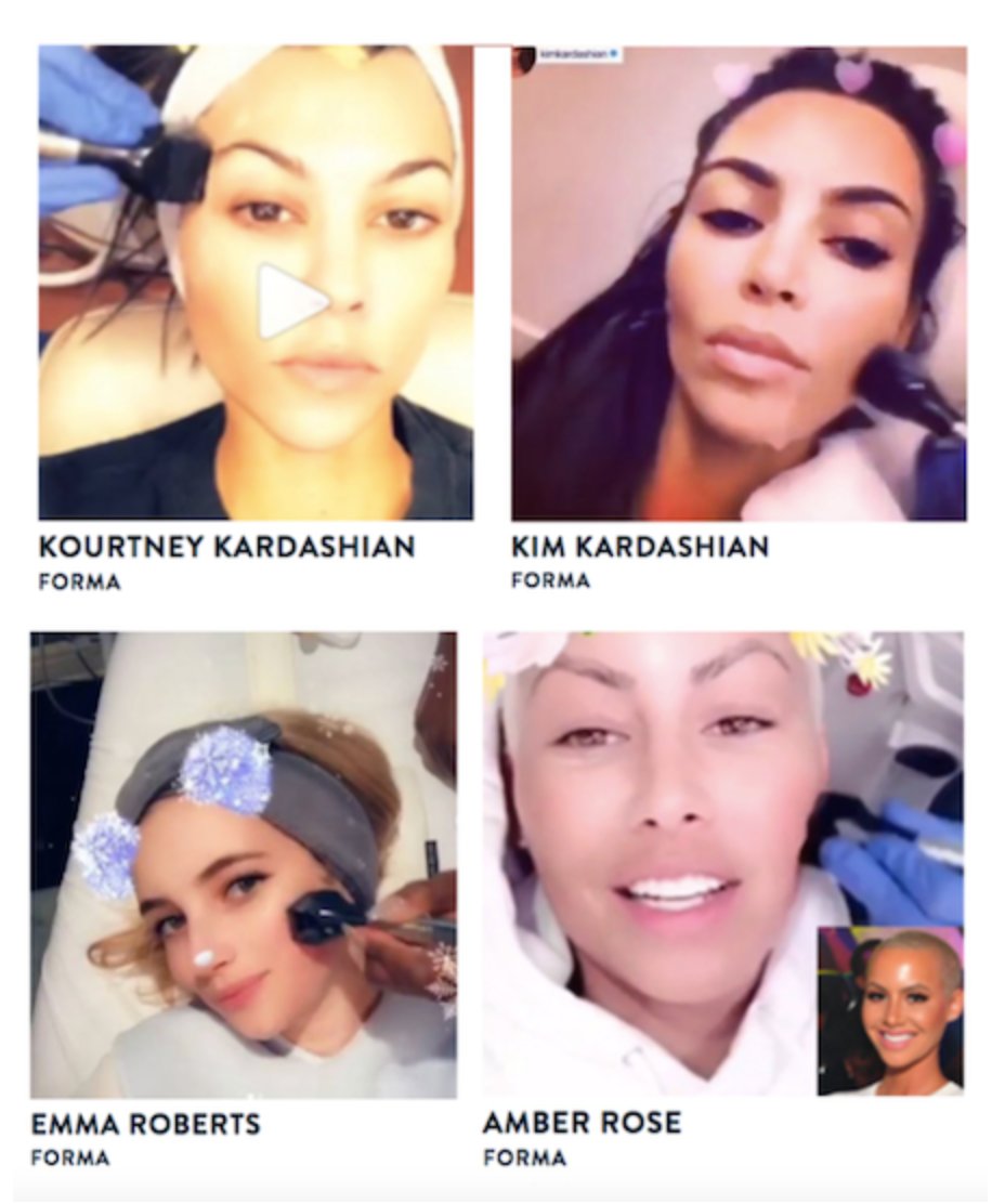 Prominente wie Kim und Kourtney Kardashian, Emma Roberts und Amber Rose bei einer Forma-Behandlung